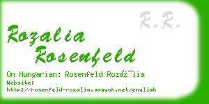 rozalia rosenfeld business card